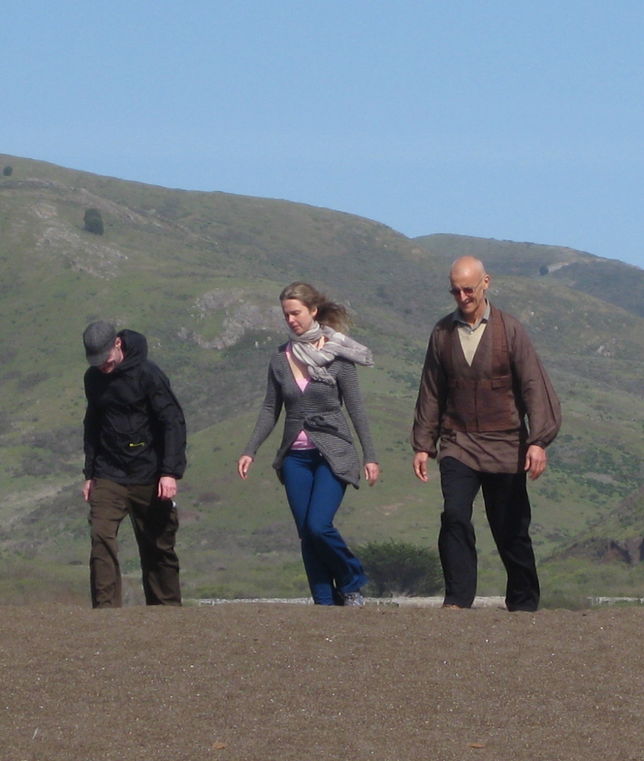 Jim, Daria, Paul, and the Earth practice walking